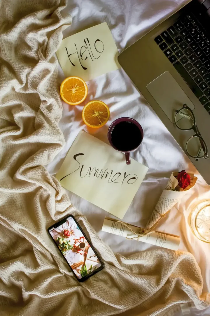 Coffee by a laptop. Custom Europe Itinerary Design — Azzurytt Travel Concierge