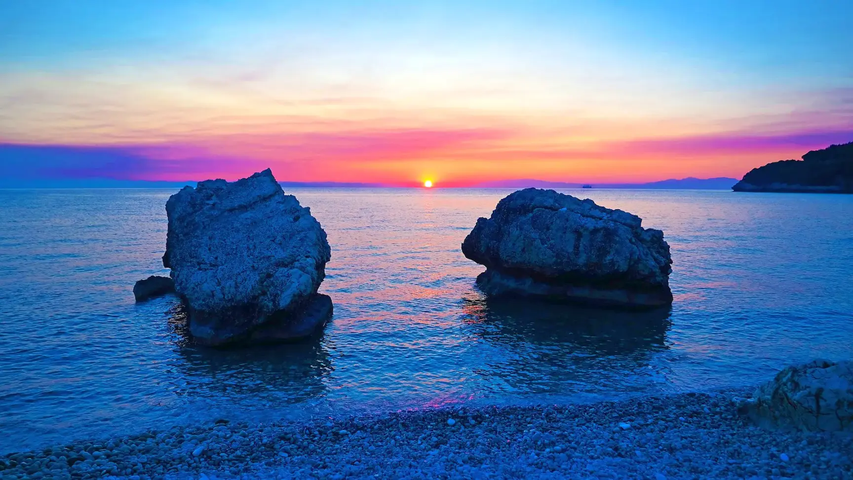Sunrise on Kefalonia Island. Secluded Coastal Landscapes of Greece -- Azzurytt Natural Splendor